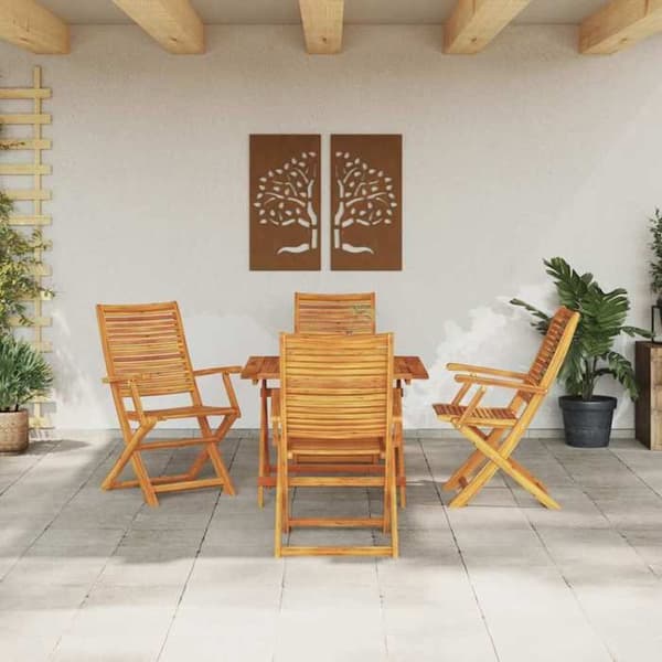 Maison Exclusive - 5 pc spisebordssæt til haven Brun brun