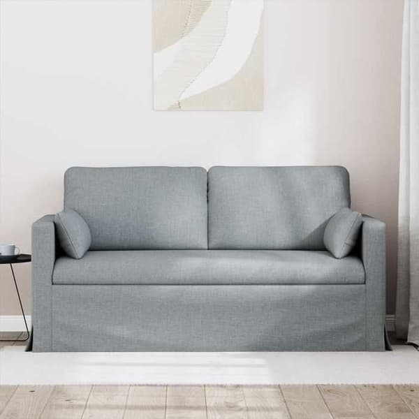 Maison Exclusive - Soffa 2 platser Ljusgrå 158 x 78 x 80 cm tyg