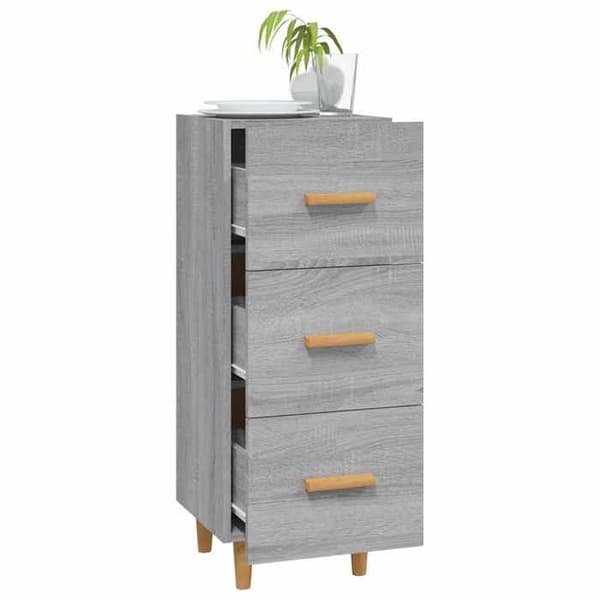 Maison Exclusive - Buffet Sonoma grå 34,5x34x90 cm Ingenjörsträ Grå