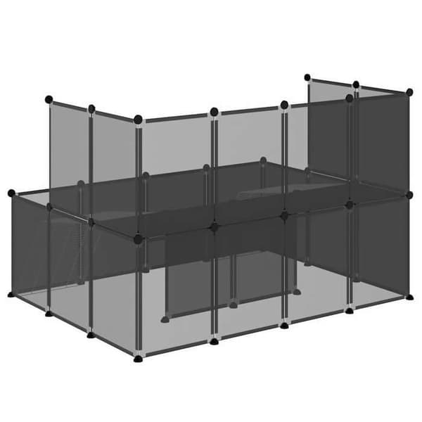 Maison Exclusive - Bur til små dyr Sort 143x107x93 cm PP og Stål