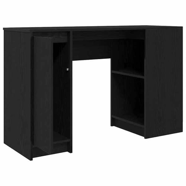 Maison Exclusive - Kontor i sort egetræ 120x42x76 cm ingeniørtræ