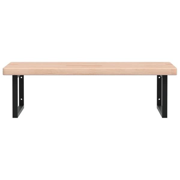 Vaskestativ - MAISON EXCLUSIVE - Væghængt model - Stål & massivt egetræ - 60–100 cm - Pladsbesparende