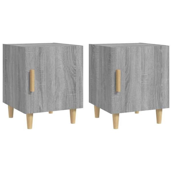 Maison Exclusive - Natborde 2 stk Sonoma grå Ingeniørtræ Sonoma grå
