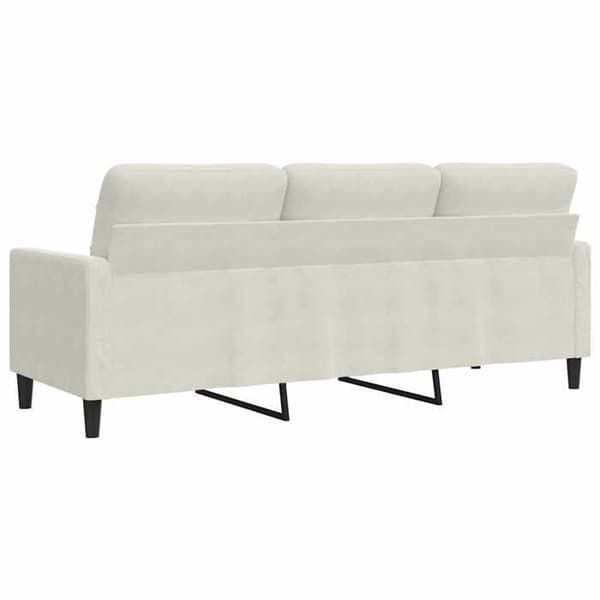 Maison Exclusive - Soffa 3-sits Creme 180 cm Sammet Grädde