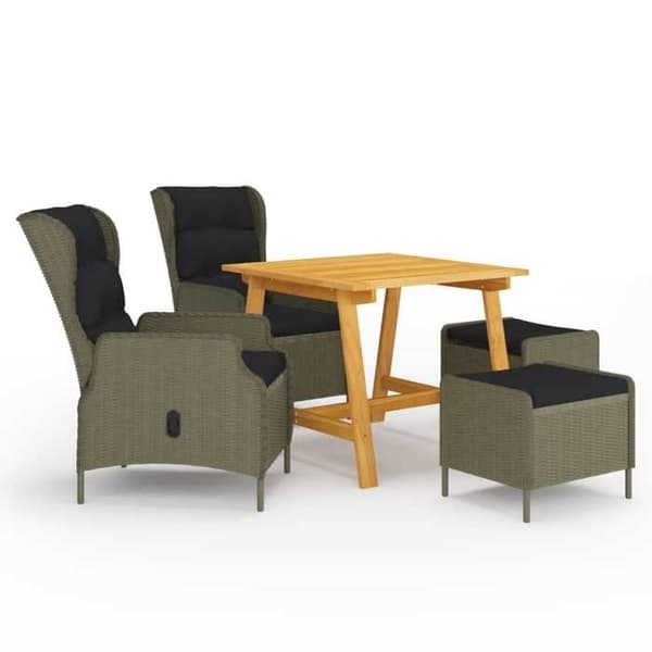 Maison Exclusive - Trädgårdsset 5 delar Brun brun