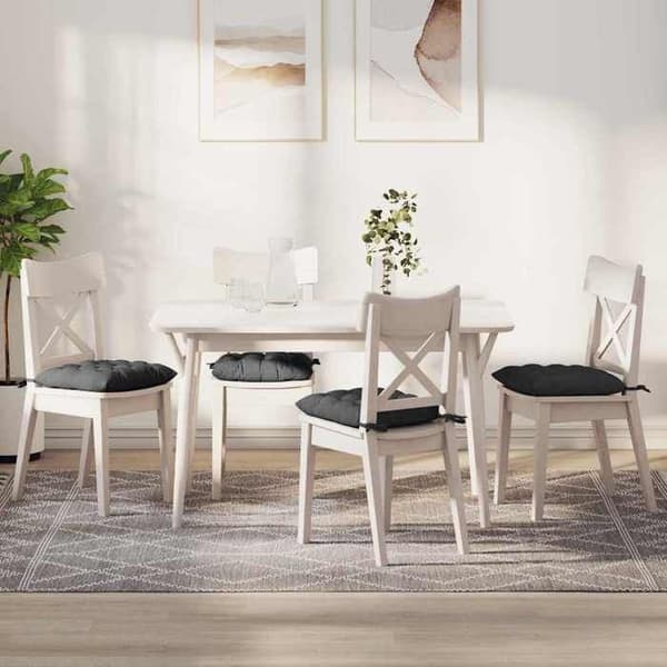 Sædehynder - EKSKLUSIV HUS - Sæt af 4 - Fløjl - 40x40x6 cm - Mørkegrå Mörkgrå
