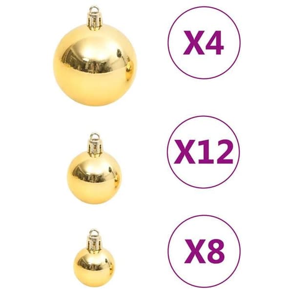 Maison Exclusive - Set med 111 stycken julkulor i guld av polystyren