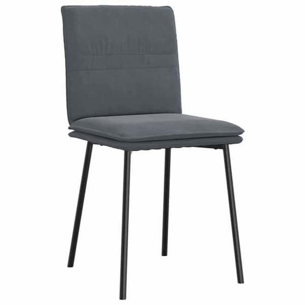 Maison Exclusive - Matstolar set om 2 Mörkgrå Sammet