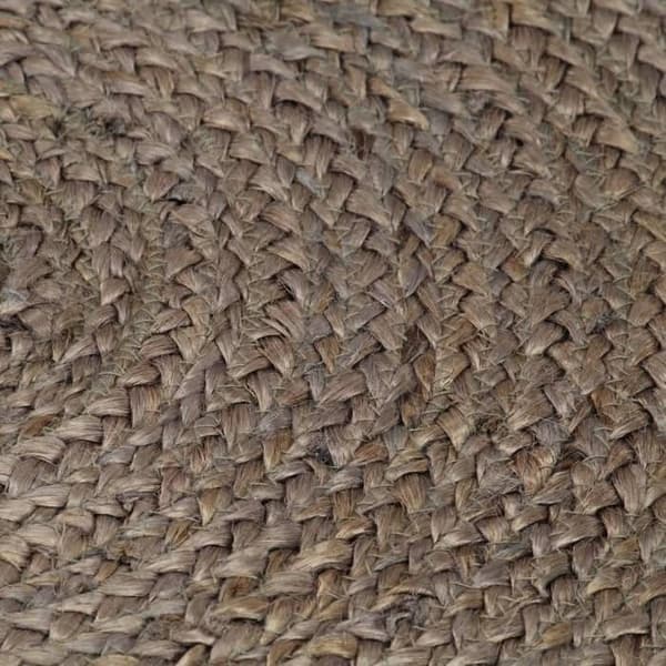 Tæppe - Eksklusiv Hjem - Håndvævet jute - Diameter 90 cm - Grå Grå