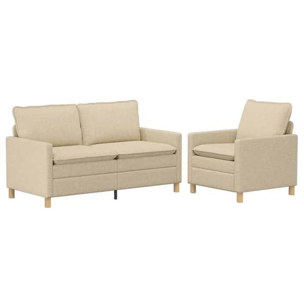 Maison Exclusive - Sæt af 2 sofaer Creme Stof
