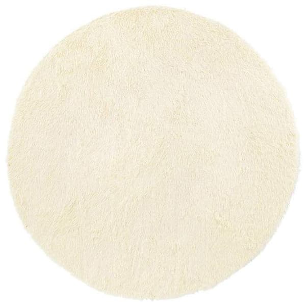 Shaggy matta - MAISON EXCLUSIVE - NAVARRA - 200x200 cm - Kräm - Halkfri polyester grädde