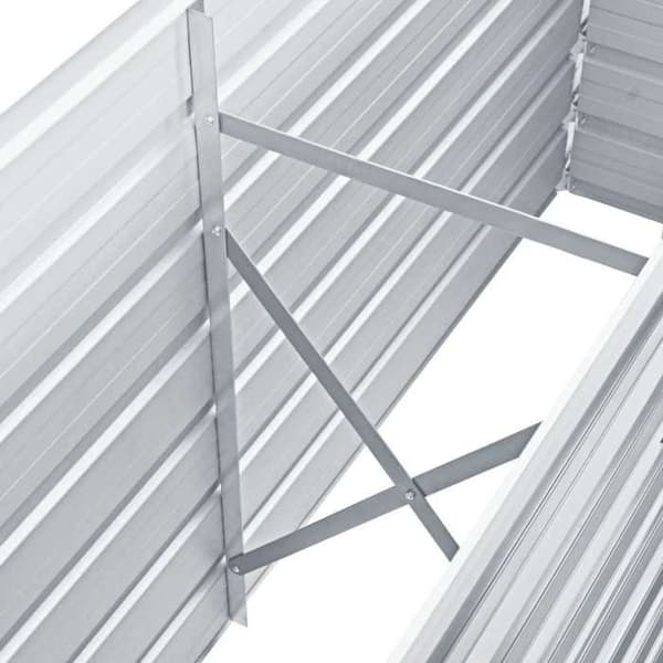 Maison Exclusive - Nostettu puutarhavuode Galvanoitu teräs 160x40x77 cm Harmaa Grå