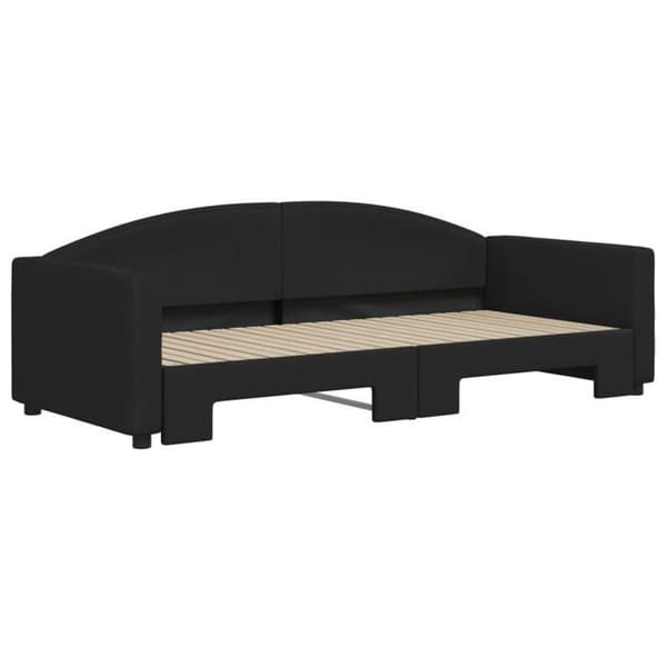 Maison Exclusive - Sovesofa med udtræk uden madras sort 90x200 cm