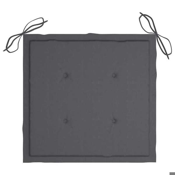 Maison Exclusive - Trädgårdsstolar med kuddar, set om 8, av solid akaciaträ Antracit (kuddar)