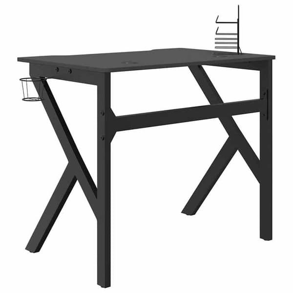Maison Exclusive - Spilbord med K-formede ben Sort 90x60x75 cm
