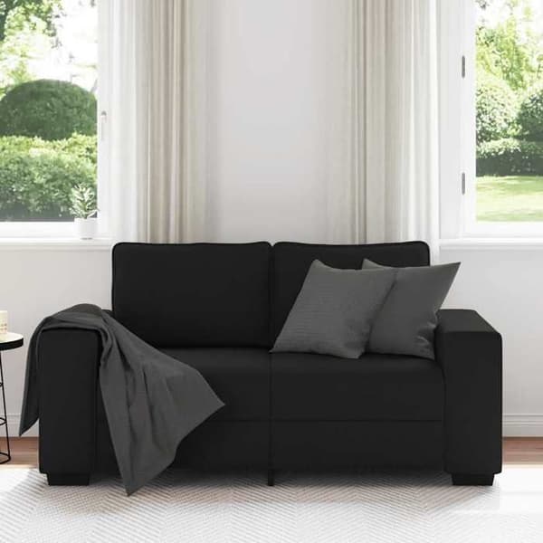 Maison Exclusive - Sort 2-personers sofa 160x77x82 cm stof