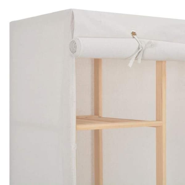 Maison Exclusive - Garderob Vit 135 x 40 x 170 cm Tyg Vit