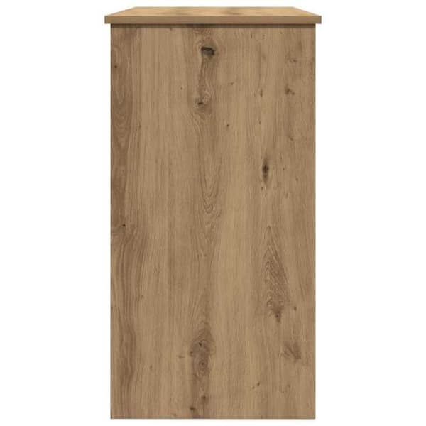 Maison Exclusive - Håndlavet egetræskontor 80x40x75 cm ingeniørtræ Ek