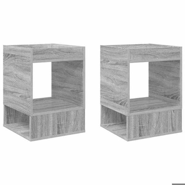 Maison Exclusive - Sidebord 2 dele Grå Sonoma 40 x 40 x 56 cm