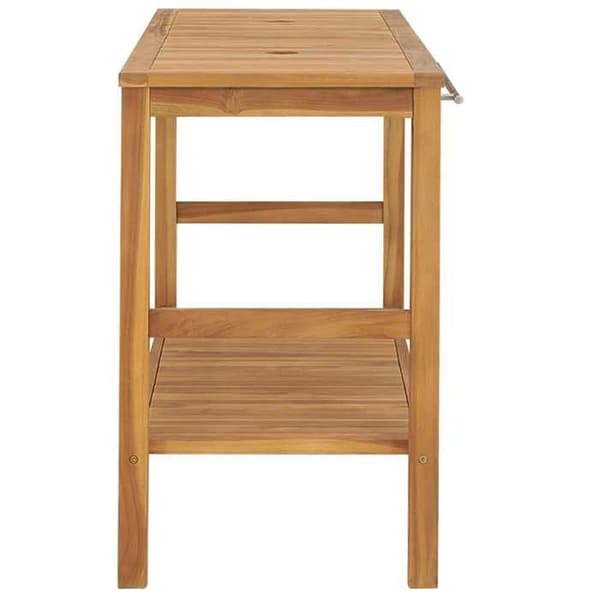Maison Exclusive - Badeværelsesmøbel i solid teaktræ 132x45x75 cm