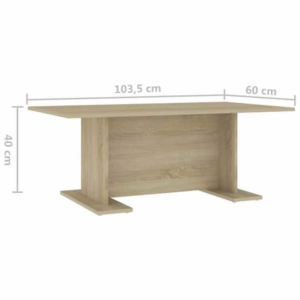Bord - EKSKLUSIV HUS - 103,5x60x40 cm - Sonoma Eg - Ingeniørtræ - Rektangulær Sonoma ek