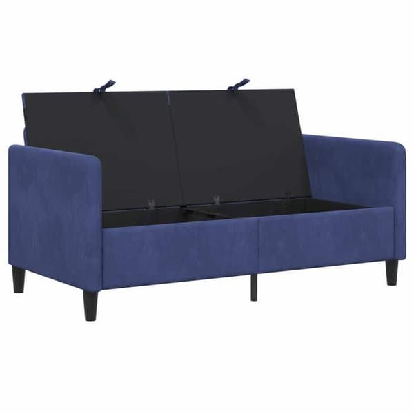 Maison Exclusive - Sofa med opbevaring Blå politistørrelse 152 x 78 x 87 cm Polyester