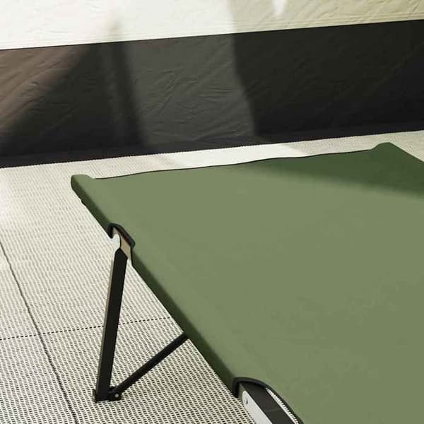 Maison Exclusive - Sammenklappelig camping seng 2 stk Grøn 206 x 76 x 74 cm