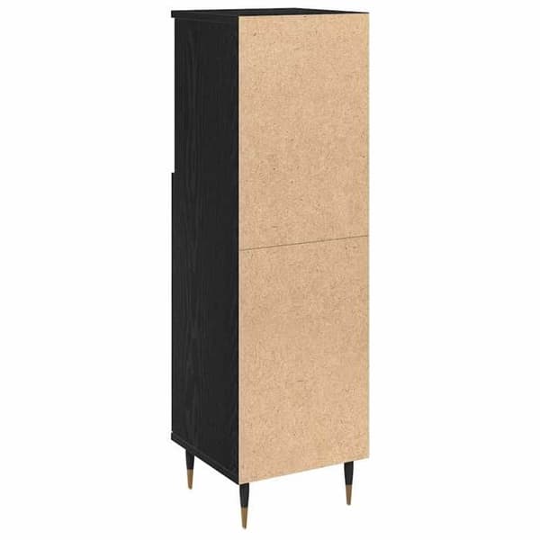 Maison Exclusive - Badeværelsesskab Sort eg 30 x 30 x 100 cm