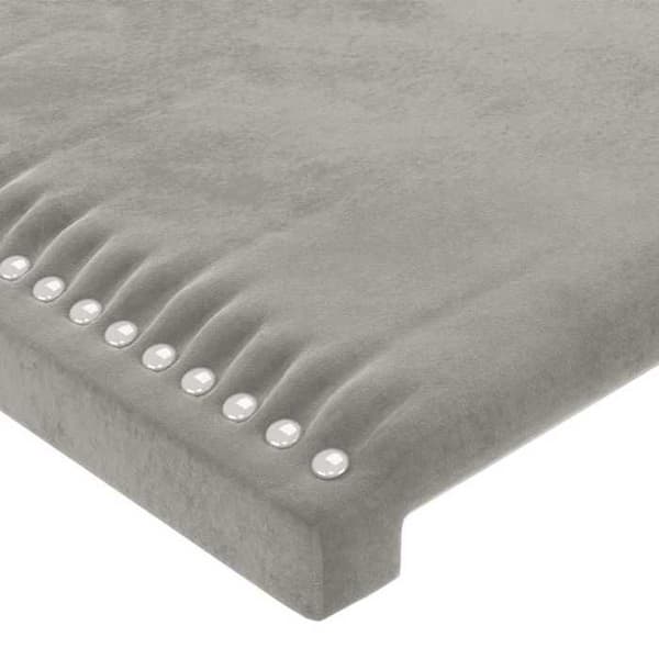Maison Exclusive - Vaaleanharmaa pääty 80x5x78/88 cm Sametti Ljusgrått