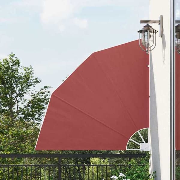 Maison Exclusive - Fällbart sidoställ för balkong Terrakotta 140x140 cm