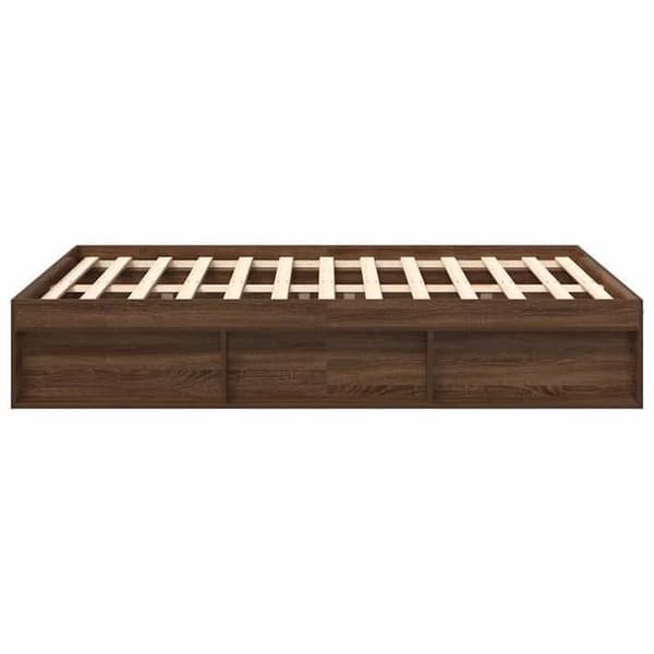 Maison Exclusive - Sengestel uden madras i brunt egetræ 120x200 cm Brun ek