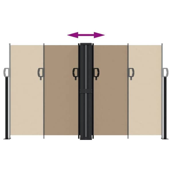 Maison Exclusive - Retractable sidokappa taupe 140x1200 cm