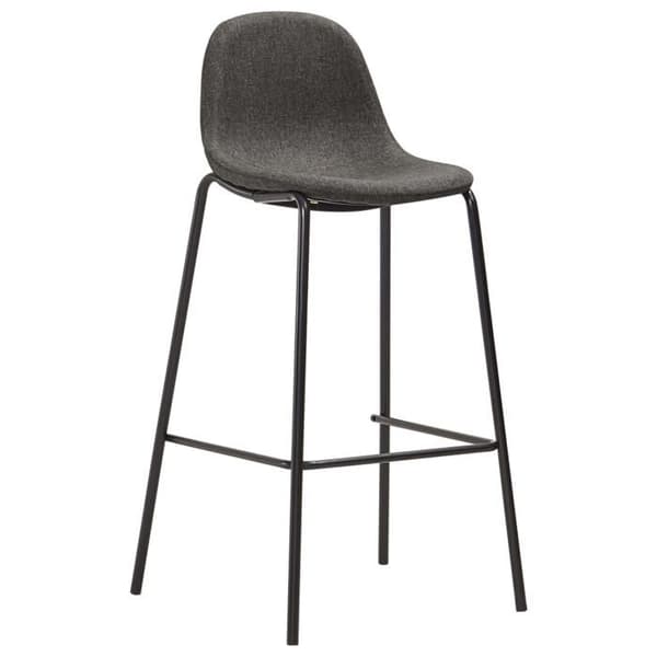 Maison Exclusive - Barstole sæt af 2 mørkegrå stof Mörkgrå