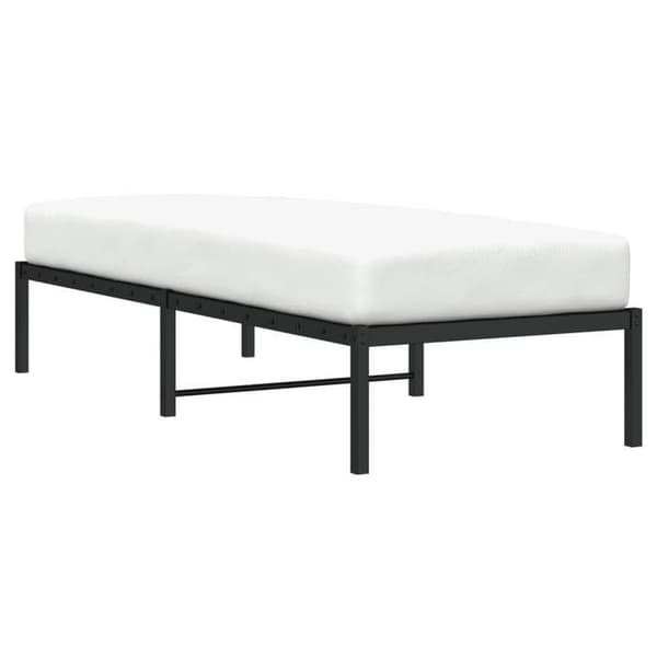 Maison Exclusive - Metal sengestel uden madras sort 75x190 cm