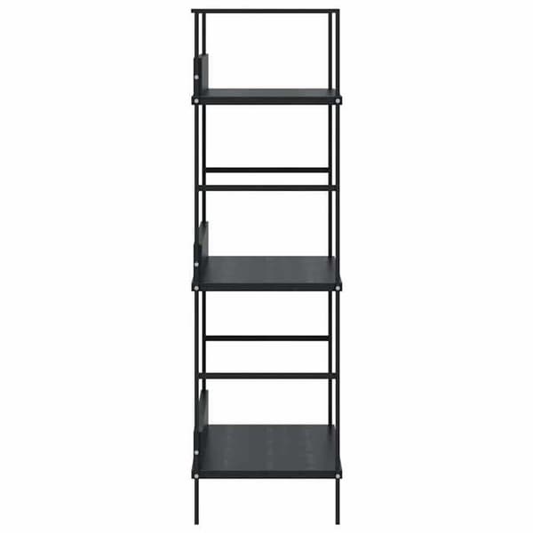 Bibliotek - Eksklusivt hus - 3 niveauer - Mat sort - Stål & ingeniørtræ Matte svart