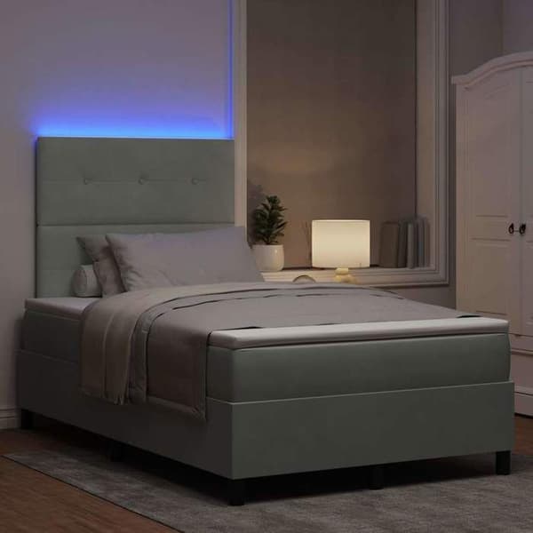 Maison Exclusive - LED-jousipatja Harmaa 120 x 200 cm Sametti