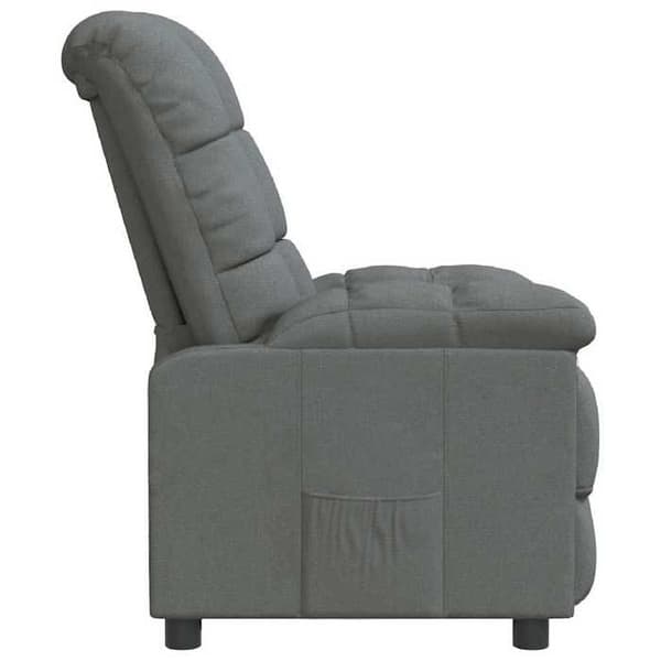 Lænestol - EKSKLUSIV HUS - Relax model - Mørkegrå - Polyester stof - 3 positioner Mörkgrå