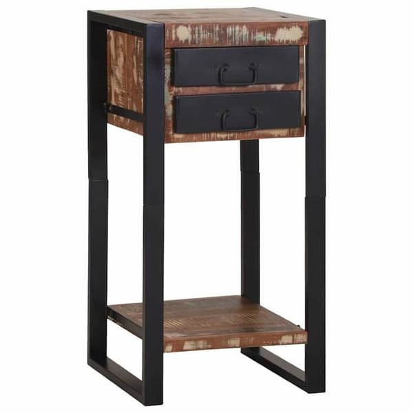 Maison Exclusive - Multifarvet Sidebord 40 x 40 x 80 cm Solid Genbrugstræ Flerfärgad