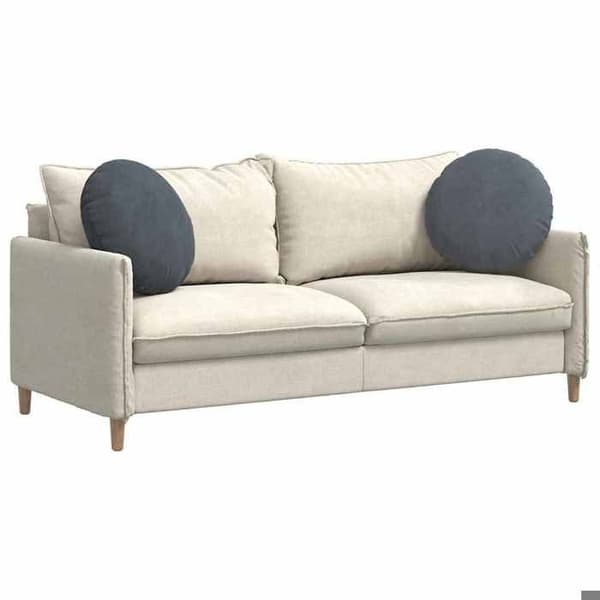 Sittkudde - EXKLUSIV HEM - Ø50 x 19 cm - Set om 2 - Mörkgrå sammet - Polyesterfyllning Mörkgrå