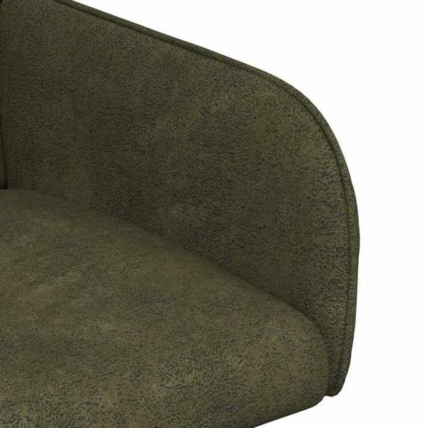 Maison Exclusive - Matstolar 2 st Syntetisk mocka Grön armé