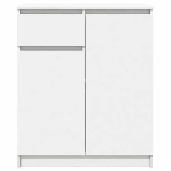 Maison Exclusive - Buffé med låda vit 71x35x84 cm ingenjörsträ Vit