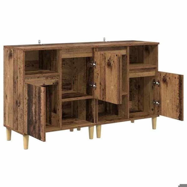 Buffé - EXKLUSIVT HUS - 2 st - Ingenjörsträ - 60 x 35 x 70 cm - Matt brun