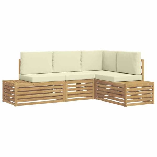 Maison Exclusive - Utomhus soffgrupp Vit 213,5 x 154,5 x 73 cm