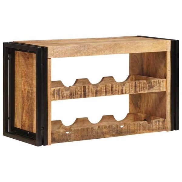 Maison Exclusive - Vinreol Brun 80 x 45 x 33 cm Solid rå mango træ brun