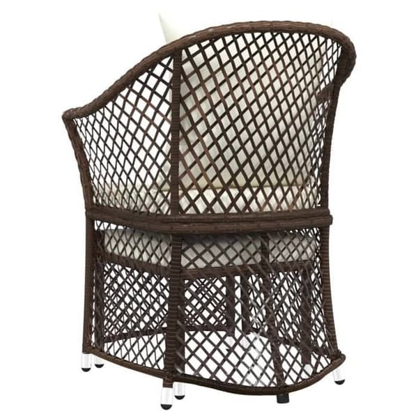 Maison Exclusive - Trädgårdsmöbler 2 delar med kuddar Brun Flätad resin brun