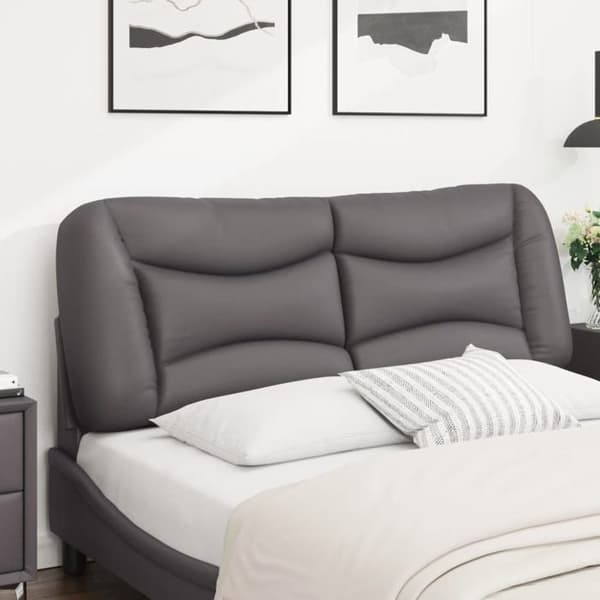Maison Exclusive - Hvar harmaa 140 cm sängynpäätytyyny keinonahkaa Grå