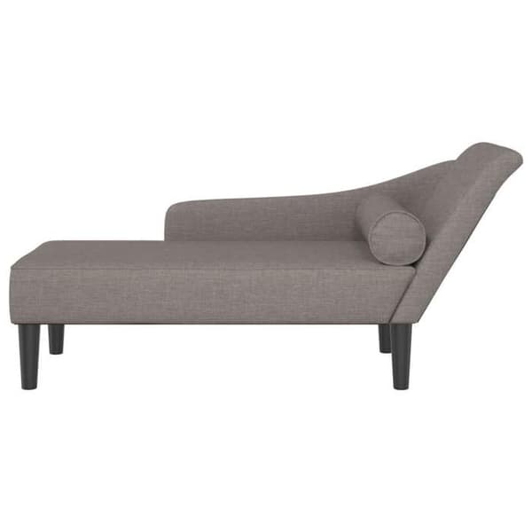 Maison Exclusive - Långfåtölj med taupe kuddar i tyg Mol