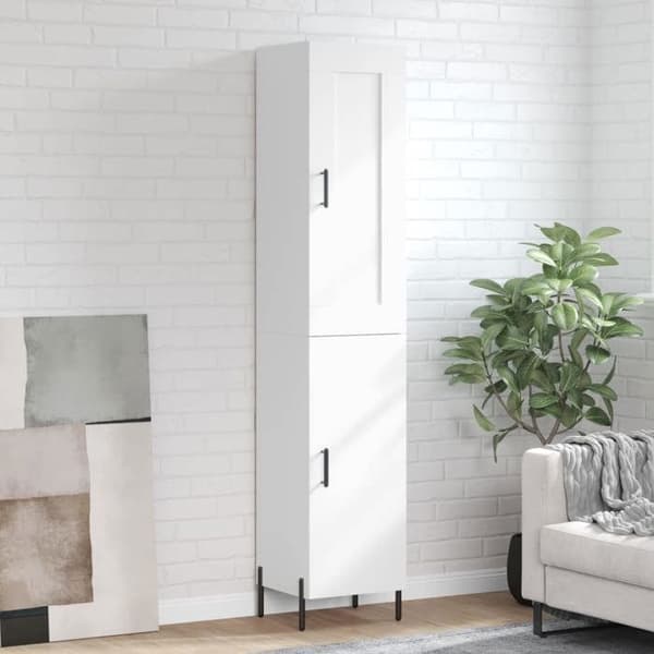 Maison Exclusive - Buffé hög Vit 34,5x34x180 cm Ingenjörsträ Vit
