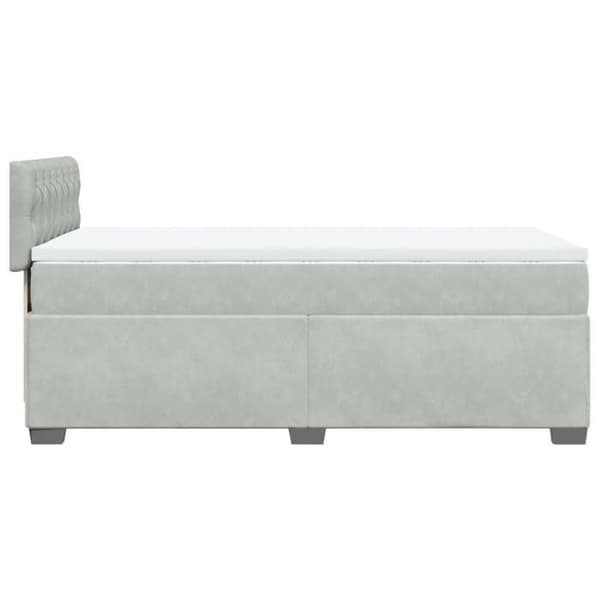 Maison Exclusive - Sängyn lamellipohja ja Harmaa 80x200 cm Sametti
