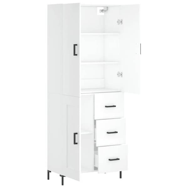 Maison Exclusive - Buffé hög Vit 69,5x34x180 cm Ingenjörsträ Vit